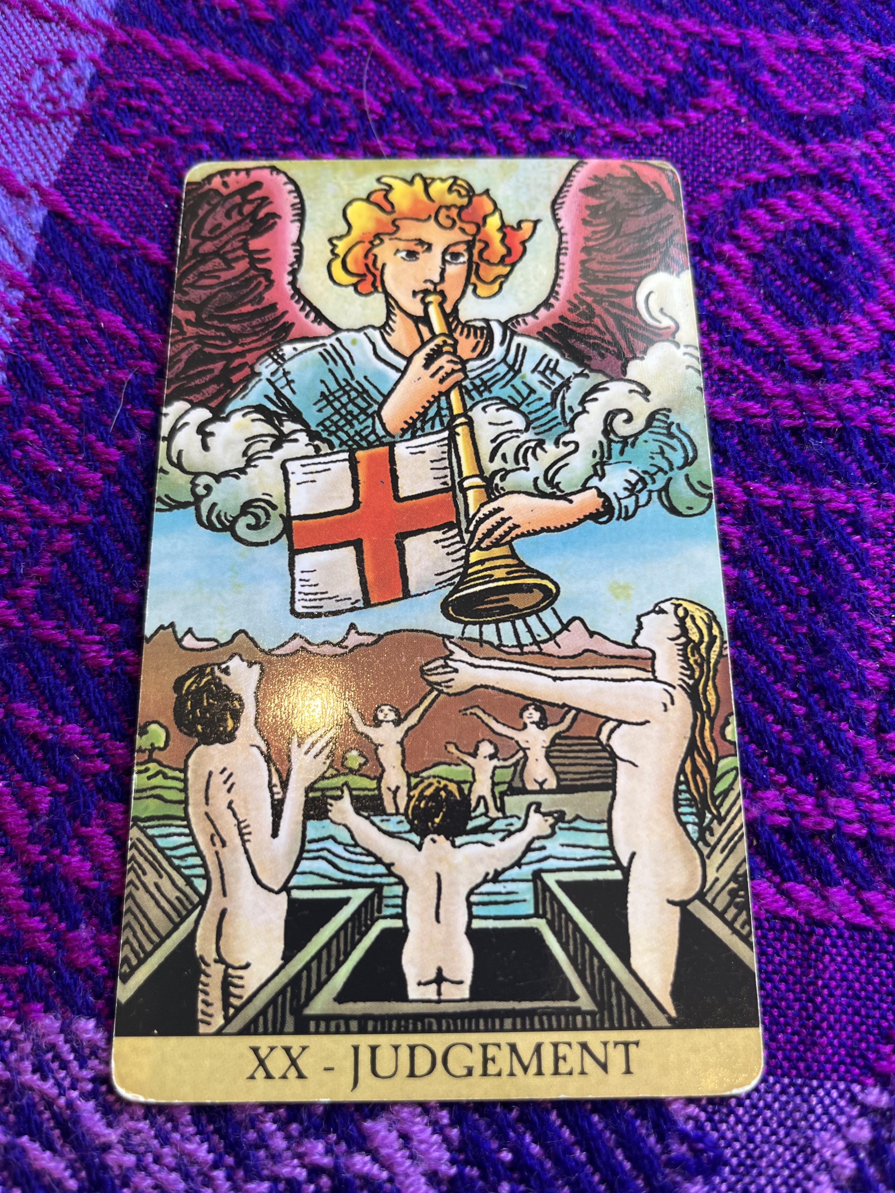 The Judgement card from the Rider-Waite-Smith Tarot deck